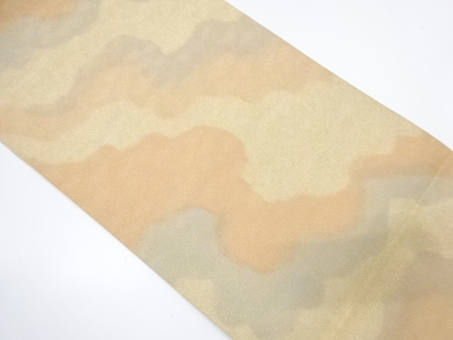 砂子綴れ霞模様織出し全通袋帯